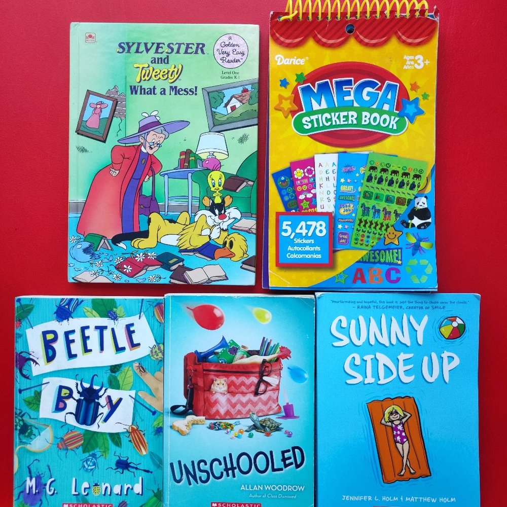 4 kids / junior book + mega sticker book 5478 stickers